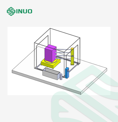 Buen precio Sistema de ensayo de impermeabilidad a la lluvia en exteriores IPX5 IPX6 Sistema de ensayo de rociado ISO20653 en línea